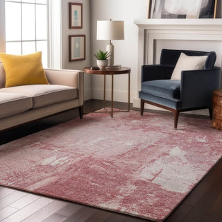 Piper Looms Mayfield Abstract AMF989 Pink Machine Washable Area Rug Lifestyle Image Feature
