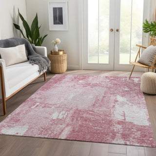 Piper Looms Mayfield Abstract AMF989 Pink Machine Washable Area Rug Lifestyle Image Feature