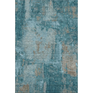 Piper Looms Mayfield Abstract AMF989 Teal Machine Washable Area Rug main image