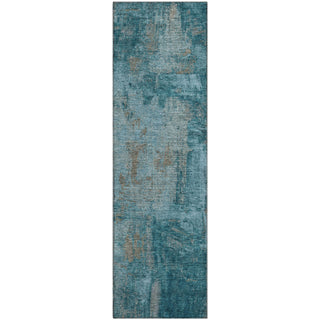 Piper Looms Mayfield Abstract AMF989 Teal Machine Washable Area Rug Runner Main Image