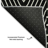 Piper Looms Mayfield Geometric AMF990 Black Machine Washable Area Rug Backing Image