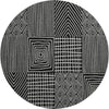 Piper Looms Mayfield Geometric AMF990 Black Machine Washable Area Rug Round Main Image