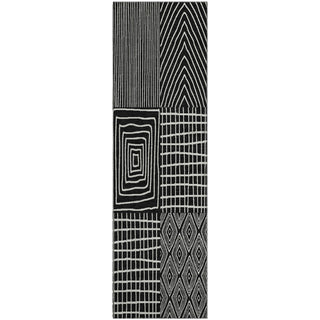 Piper Looms Mayfield Geometric AMF990 Black Machine Washable Area Rug Runner Main Image