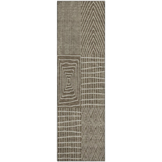 Piper Looms Mayfield Geometric AMF990 Brown Machine Washable Area Rug Runner Main Image
