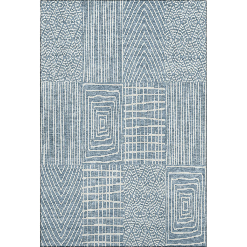 Piper Looms Mayfield Geometric AMF990 Denim Machine Washable Area Rug main image