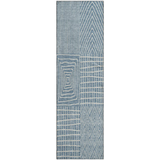 Piper Looms Mayfield Geometric AMF990 Denim Machine Washable Area Rug Runner Main Image