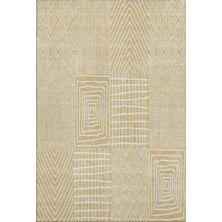 Piper Looms Mayfield Geometric AMF990 Gold Machine Washable Area Rug main image