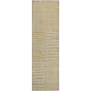Piper Looms Mayfield Geometric AMF990 Gold Machine Washable Area Rug Runner Main Image
