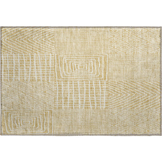 Piper Looms Mayfield Geometric AMF990 Gold Machine Washable Area Rug Scatter Main Image