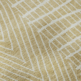 Piper Looms Mayfield Geometric AMF990 Gold Machine Washable Area Rug Swatch Image