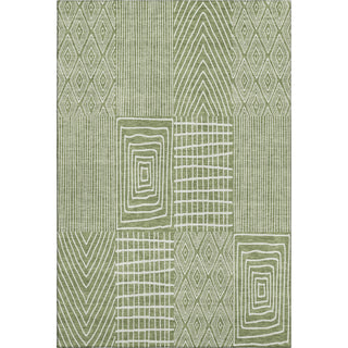 Piper Looms Mayfield Geometric AMF990 Green Machine Washable Area Rug main image