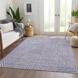 Piper Looms Mayfield Geometric AMF990 Lavender Machine Washable Area Rug Lifestyle Image Feature