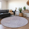 Piper Looms Mayfield Geometric AMF990 Lavender Machine Washable Area Rug Round Lifestyle Image Feature