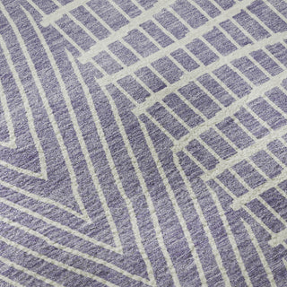Piper Looms Mayfield Geometric AMF990 Lavender Machine Washable Area Rug Swatch Image