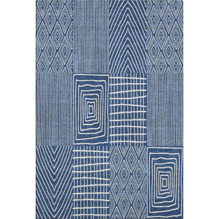 Piper Looms Mayfield Geometric AMF990 Navy Machine Washable Area Rug main image