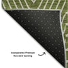 Piper Looms Mayfield Geometric AMF990 Olive Machine Washable Area Rug Backing Image