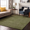 Piper Looms Mayfield Geometric AMF990 Olive Machine Washable Area Rug Lifestyle Image Feature