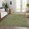 Piper Looms Mayfield Geometric AMF990 Olive Machine Washable Area Rug Lifestyle Image Feature