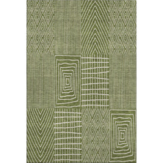 Piper Looms Mayfield Geometric AMF990 Olive Machine Washable Area Rug main image