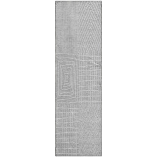 Piper Looms Mayfield Geometric AMF990 Silver Machine Washable Area Rug Runner Main Image