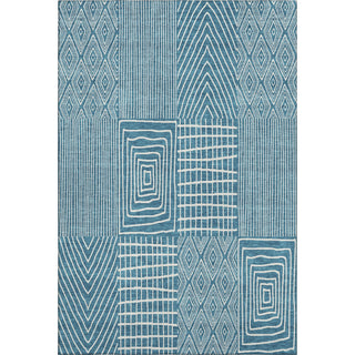 Piper Looms Mayfield Geometric AMF990 Teal Machine Washable Area Rug main image