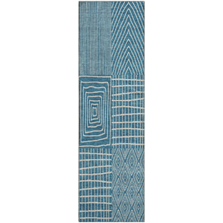 Piper Looms Mayfield Geometric AMF990 Teal Machine Washable Area Rug Runner Main Image