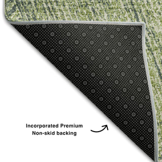 Piper Looms Mayfield Lines AMF991 Aloe Machine Washable Area Rug Backing Image