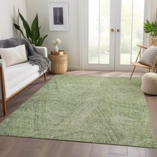 Piper Looms Mayfield Lines AMF991 Aloe Machine Washable Area Rug Lifestyle Image Feature