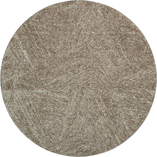 Piper Looms Mayfield Lines AMF991 Chocolate Machine Washable Area Rug Round Main Image