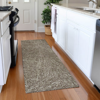 Piper Looms Mayfield Lines AMF991 Chocolate Machine Washable Area Rug Runner Lifestyle Image Feature