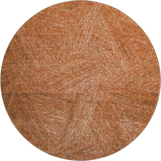 Piper Looms Mayfield Lines AMF991 Copper Machine Washable Area Rug Round Main Image