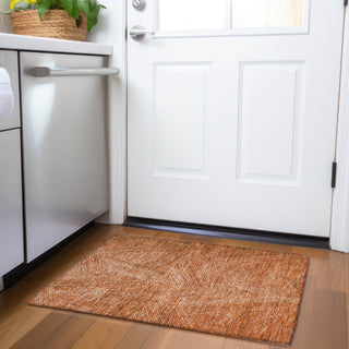 Piper Looms Mayfield Lines AMF991 Copper Machine Washable Area Rug Scatter Lifestyle Image Feature