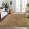 Piper Looms Mayfield Lines AMF991 Gold Machine Washable Area Rug Lifestyle Image Feature