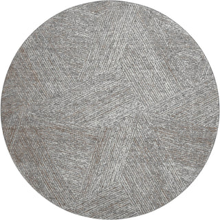 Piper Looms Mayfield Lines AMF991 Gray Machine Washable Area Rug Round Main Image