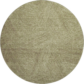 Piper Looms Mayfield Lines AMF991 Green Machine Washable Area Rug Round Main Image