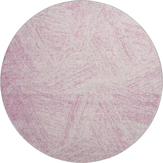 Piper Looms Mayfield Lines AMF991 Pink Machine Washable Area Rug Round Main Image