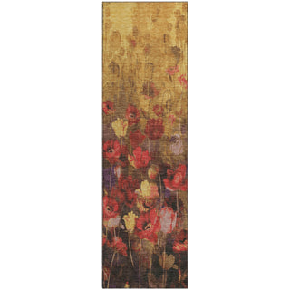 Piper Looms Mayfield Floral AMF992 Gold Machine Washable Area Rug Runner Main Image