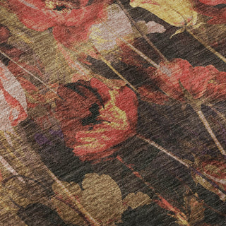Piper Looms Mayfield Floral AMF992 Gold Machine Washable Area Rug Swatch Image