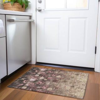 Piper Looms Mayfield Floral AMF992 Taupe Machine Washable Area Rug Scatter Lifestyle Image Feature