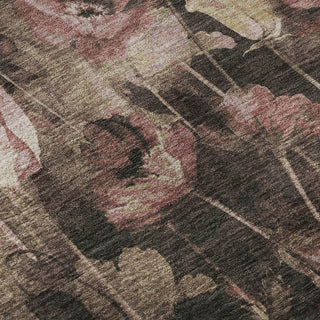 Piper Looms Mayfield Floral AMF992 Taupe Machine Washable Area Rug Swatch Image