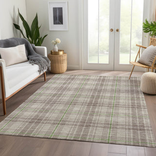Piper Looms Mayfield Plaid AMF993 Beige Machine Washable Area Rug Lifestyle Image Feature