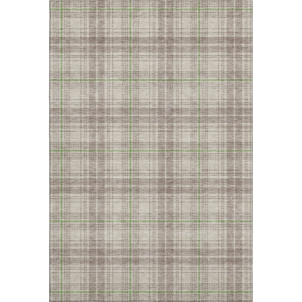 Piper Looms Mayfield Plaid AMF993 Beige Machine Washable Area Rug main image