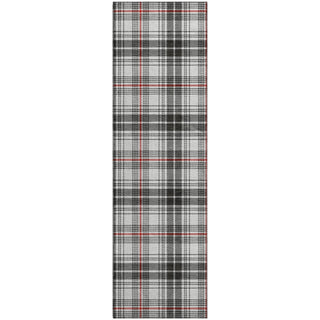 Piper Looms Mayfield Plaid AMF993 Black Machine Washable Area Rug Runner Main Image