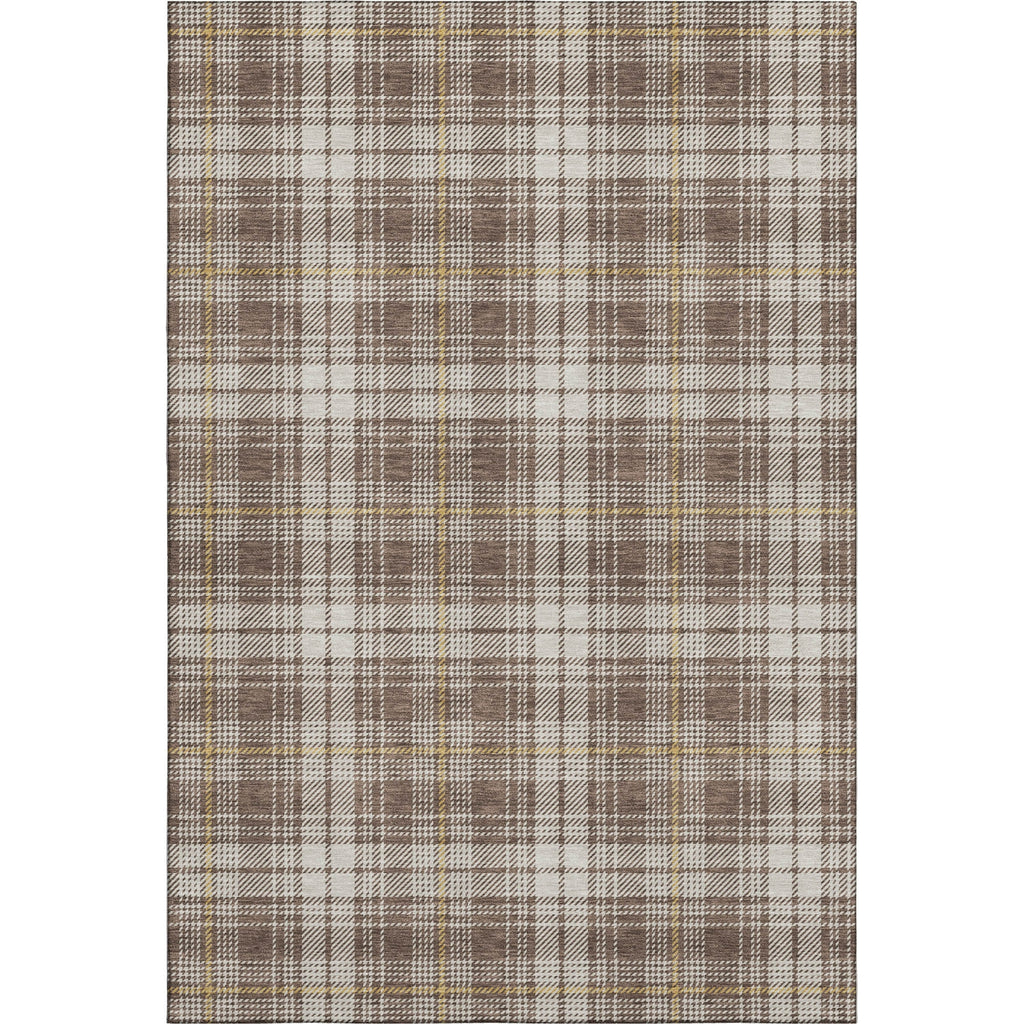 Piper Looms Mayfield Plaid AMF993 Brown Machine Washable Area Rug ...