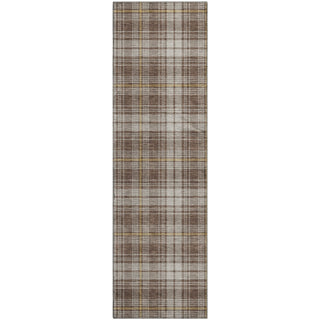Piper Looms Mayfield Plaid AMF993 Brown Machine Washable Area Rug Runner Main Image