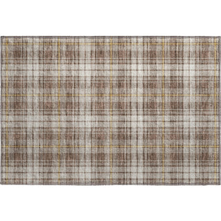 Piper Looms Mayfield Plaid AMF993 Brown Machine Washable Area Rug Scatter Main Image