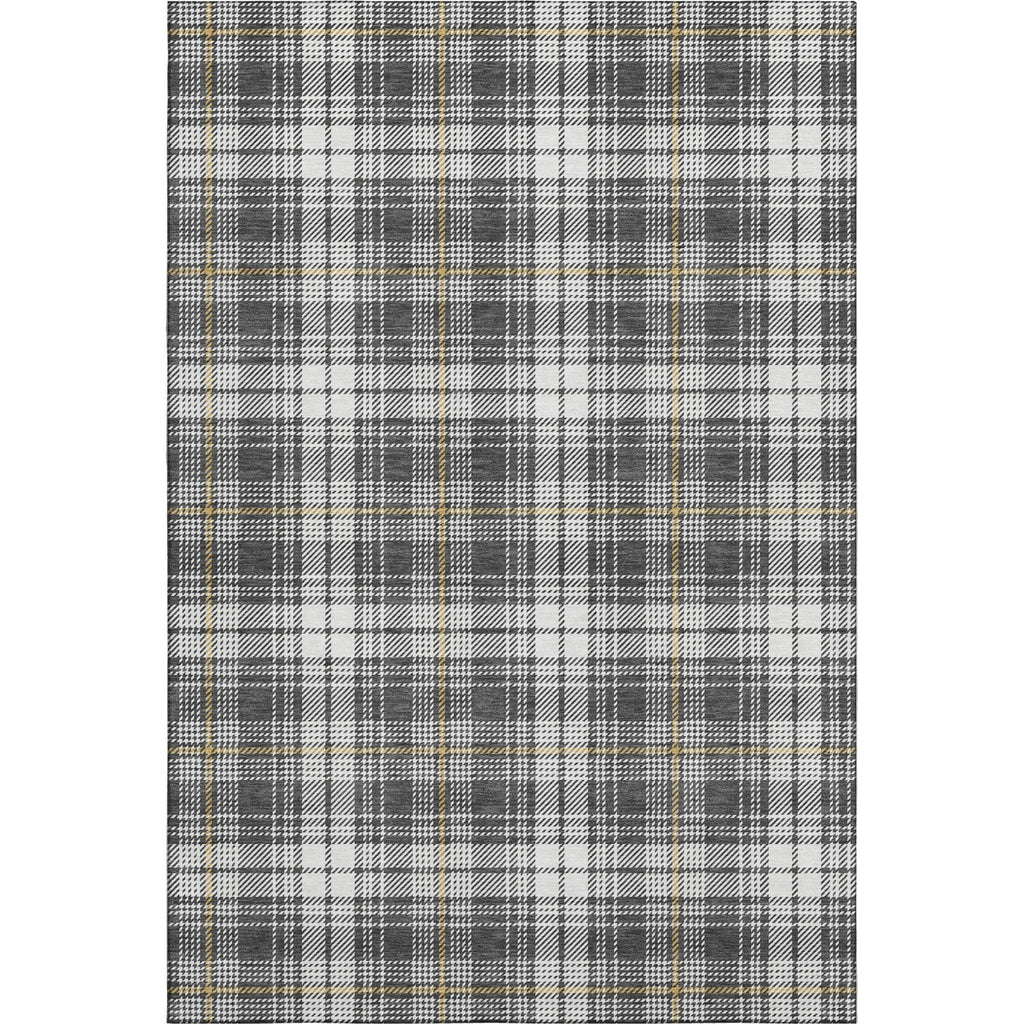 Piper Looms Mayfield Plaid AMF993 Charcoal Machine Washable Area Rug main image