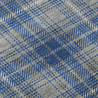 Piper Looms Mayfield Plaid AMF993 Gray Machine Washable Area Rug Swatch Image