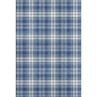 Piper Looms Mayfield Plaid AMF993 Navy Machine Washable Area Rug main image