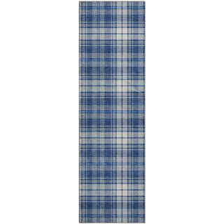 Piper Looms Mayfield Plaid AMF993 Navy Machine Washable Area Rug Runner Main Image